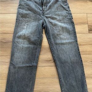 Vintage Y2K Ecko Unltd Jeans 36 X 30 Grey Baggy 5 Pocket Faded- Missing Button